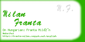 milan franta business card